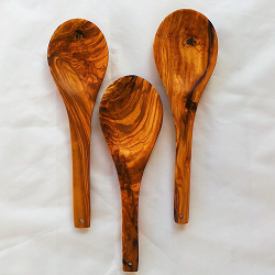 Asian Rice Serving Spoon Olive Wood